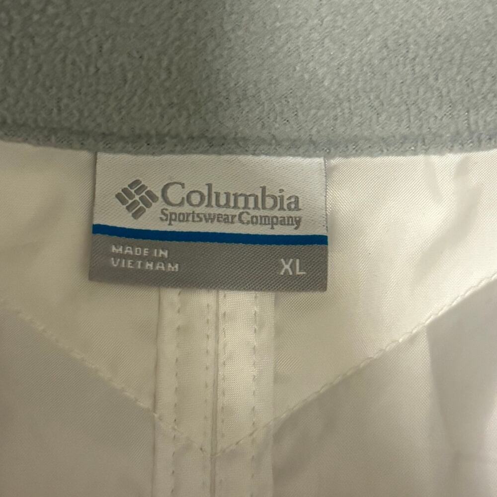Columbia Women's Puffer Vest Gray White Quilted Fleece Panel Full Zip Size XL - Picture 2 of 4